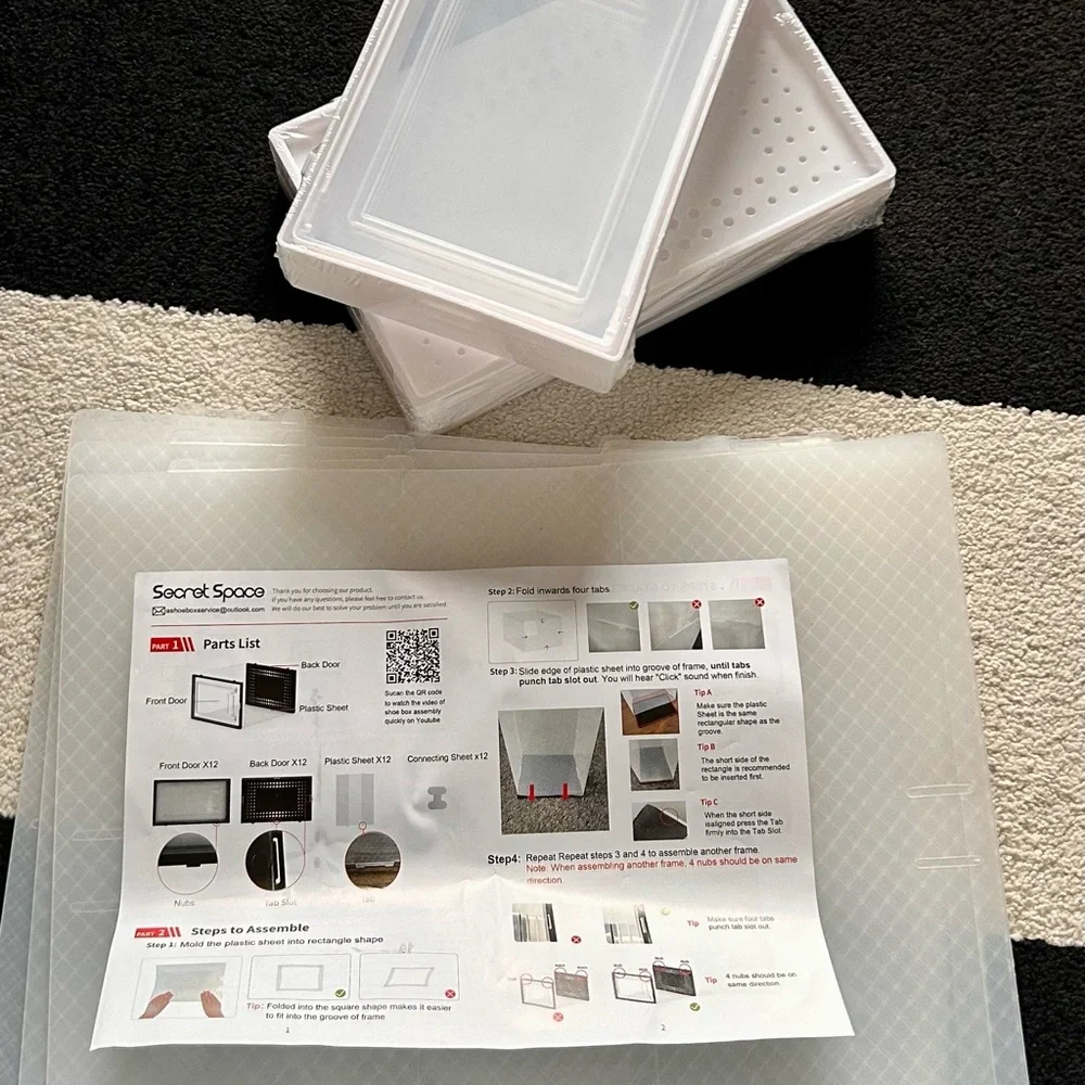Clear Stackable Shoe Storage Boxes - Set 2 - Picture 4 of 5